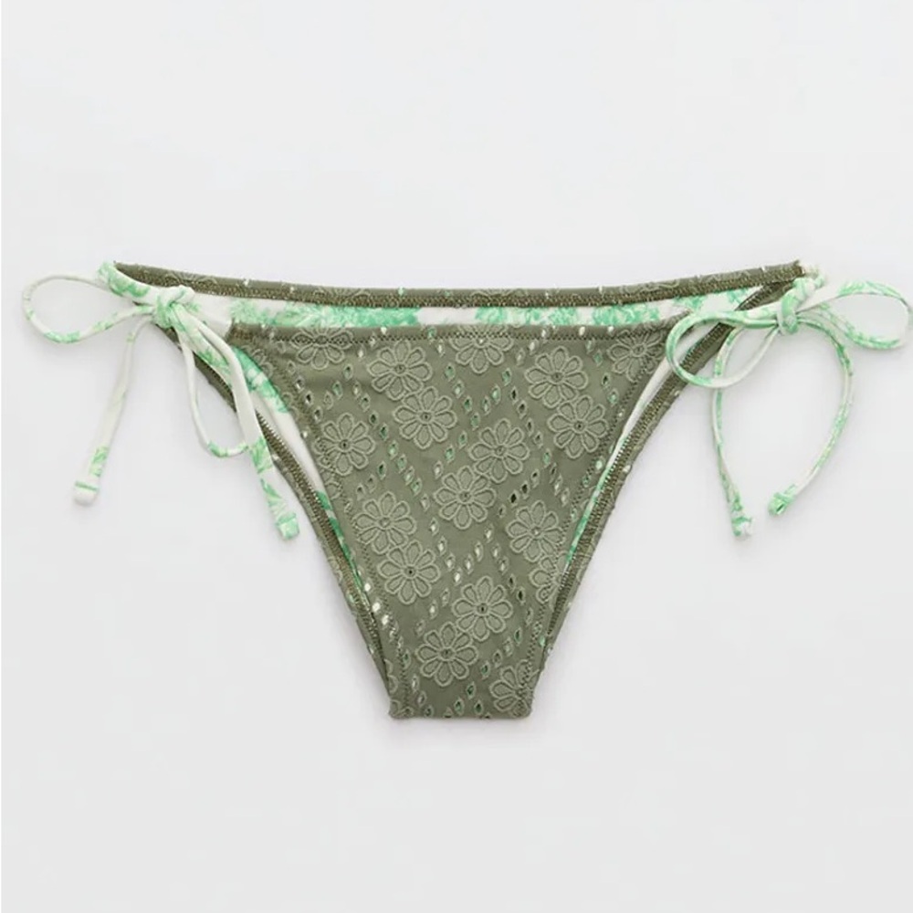 Aerie Eyelet Tie Bikini Bottom